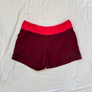 Women's Burgundy and Pink Shorts